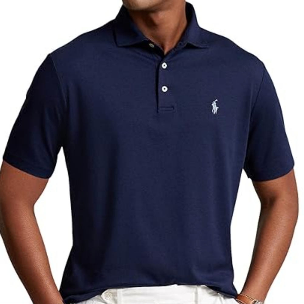 Polo Ralph Lauren Men's Performance Navy Blue Polo Shirt